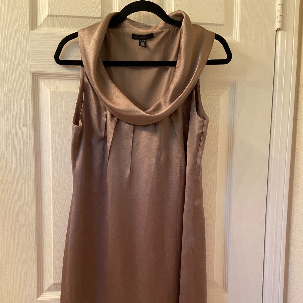 Classy Champagne-Colored Silk Dress